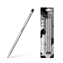 Набор из 3 чернографитных карандашей ErichKrause Искусство, шестигранных, Т, ТМ, М (в блистере)