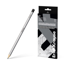 Набор из 12 чернографитных карандашей ErichKrause Искусство, шестигранных, 5Т, 4Т, 4Т, 2Т, Т, ТМ, ТМ, М, 2М, 4М, 4М, 5М (в коробке)