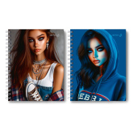 Блокнот А5 7БЦ гребень  80л "Чаровница" кл., глянц.лам.