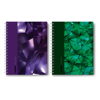 Блокнот А5 7БЦ гребень  96л "Кристаллы" кл., глянц.лам.