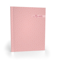 Блокнот А6 интегр.обл.  64л "В розовом" точка, софт-тач