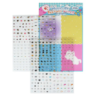 Наклейки на ногти 15*20см  2л. "Кошачьи мечты. Голубой" 480+ наклеек