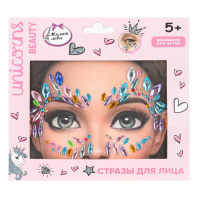 Стразы для лица "Милая леди" разноцветные