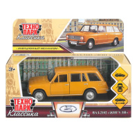 Машинка метал. 12 см "ВАЗ-2102" двери, багаж, инер, желтый