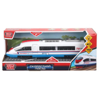 Машинка пластик. 30см "Электропоезд"  инерц. механизм, двери, 4 кноп