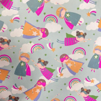 Бумага упаковочная 50*70см "Magic" зеленая