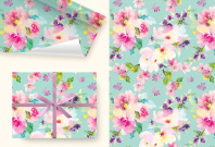 Бумага упаковочная 70*100см  "Акварель"