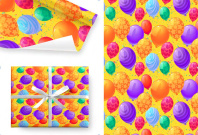 Бумага упаковочная 70*100см  "Лети в праздник"