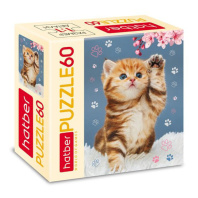 Пазлы   60 элементов  165*230мм.  "Котенок с цветком"