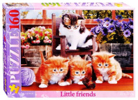 Пазлы  160 элементов  220*330мм.  "Котята с бабочкой"