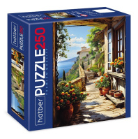 Пазлы  250 элементов  400*280мм.  "Летний дворик" Premium