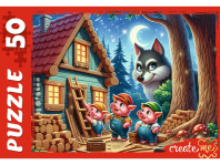 Пазлы   50 элементов  237*330мм. "Три поросенка"