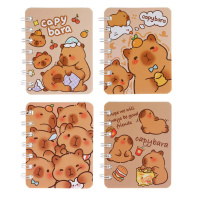 Блокнот 100*85мм гребень  80л "Капибара" лин. ассорти дизайнов