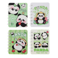 Блокнот 100*85мм гребень  80л "Панда" лин. ассорти дизайнов
