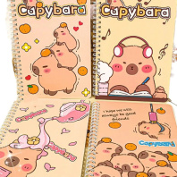 Блокнот 200*140мм гребень  60л "Капибара" лин. ассорти дизайнов