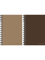 Блокнот А6  80л гребень сбоку "Оттенки коричневого" клетка