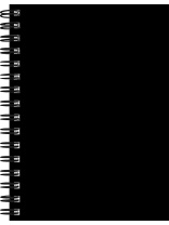 Блокнот А6  80л гребень сбоку "Чёрная обложка - 1" клетка