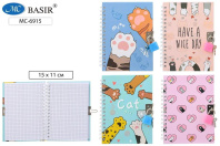 Записная книжка с замочком А6  48л. "Кошкины лапки"