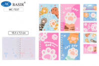 Набор блокнотов  4шт. А7 гребень,  40л. "Лапки" лин. ЦЕНА ЗА НАБОР