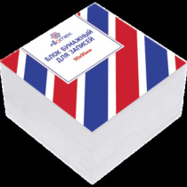 Блок бумаги для записи  (90*90*50мм) белый, проклеенный,  70г/м2 белизна 70%