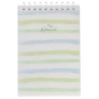 Блокнот А6 пластик, эластичн.гребень, 80л. "Natural lines" тисн.фольгой