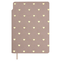 Записная книжка А6  96л. кожзам, мягк.пер. "Замша бежевый" тисн.фольгой, ляссе