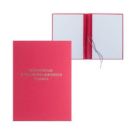 Папка д/Выпускной квалификационной работы А4, без бумаги,  красная