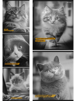 Тетрадь КЛЕТКА 48л. ЗАБАВНЫЕ КОТЫ - 5 (48-9886) твин-лак, цвет.мелов.обл., 5 диз в спайке|Из|48-9886