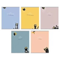 Тетрадь А5 48л ЛИН. Hatber "Пушистый философ" тисн., 5диз.в блоке