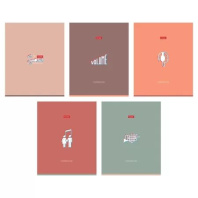 Тетрадь А5  60л кл. Hatber "Volume" софт-тач, 5диз.в блоке