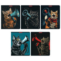 Тетрадь А5  96л кл. Academy Style "КотоКрик" ВД-лак