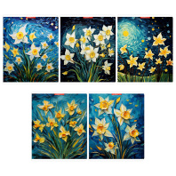 Тетрадь А5  96л кл. Academy Style "Нарциссы" твин.УФ-лак