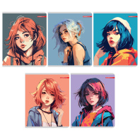 Тетрадь А5  96л кл. Academy Style "Портреты" ВД-лак