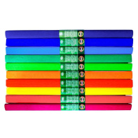 Бумага подел. 50*200 30 г/м рулон   креп ассорти (радуга) НАБОР 10шт.