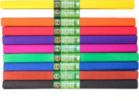 Бумага подел. 50*200 30 г/м рулон   креп ассорти НАБОР 10шт.