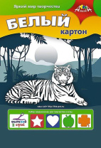 Картон белый А4  5л. немелов., одностор., пл. 215 гр/м2 "Белый тигр", в ПЭТ-пакете