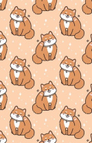 Обложка для пропуска/проездного "Many shiba inu"  ПВХ