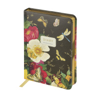 Ежедневник недат. А6 120л., кожзам, тв.пер. "Fauna. Бабочки" ляссе