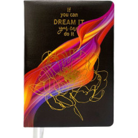 Ежедневник недат. А5 deVENTE   Galaxy 320стр., черно-малиновый, тв.обл.,кожзам., ляссе,бумага 70г/м