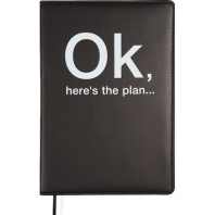 Ежедневник недат. А5 deVENTE   Message. Ок. 320стр., черный, тв.обл.,кожзам., шелкография