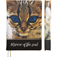 Ежедневник недат. А5 deVENTE   Wild Cat 320стр., коричнев с дизайном, тв.обл.,кожзам., ляссе