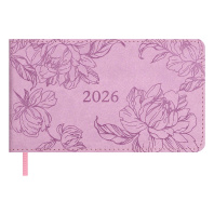 Планинг дат. 2026г 150*87мм 64л., кожзам., мягк.пер. "Виннер лиловый"  +ПОДАРОК
