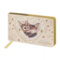 Еженедельник недат. А6  80л., кожзам, мягк.пер. "Love me. Котики приносят счастье"