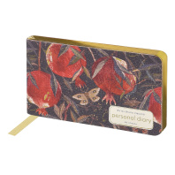 Еженедельник недат. А6  80л., мягк.обл., кож.зам. "Flora. Гранат"