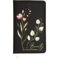 Планинг недат. 100*170мм  80л.,кожзам "Rebecca" черный, 70м/г2