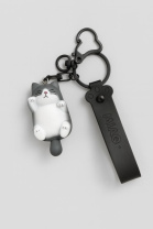 Брелок "The lazy cat" черный