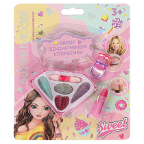 Детская косметика "Милая леди" тени с блестками, помада