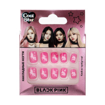 Накладные ногти "Black pink"
