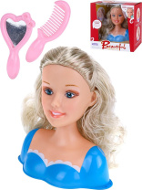 Кукла-манекен для создания причесок 24см в наборе зеркало, расческа