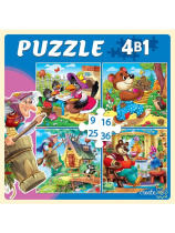 Пазлы    4в1 "Русские сказки" 9+16+25+36 элементов